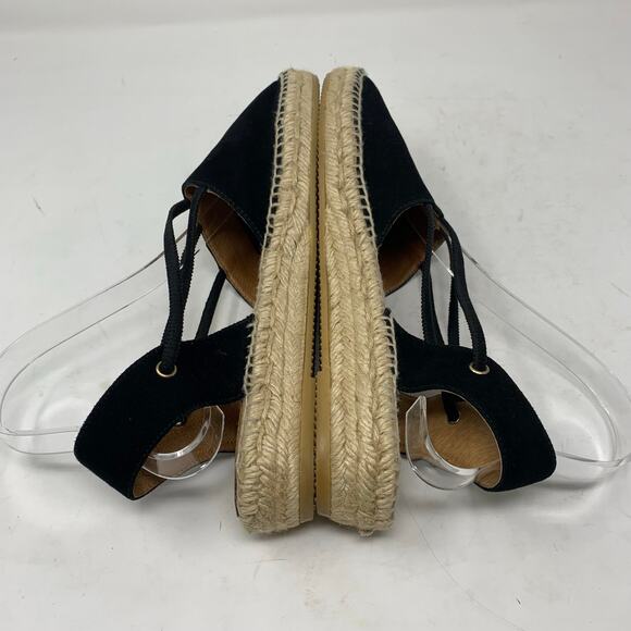 Kanna Thanos Black Suede Closed Toe Espadrilles Made in Spain Size 41 Slingback - Picture 6 of 8